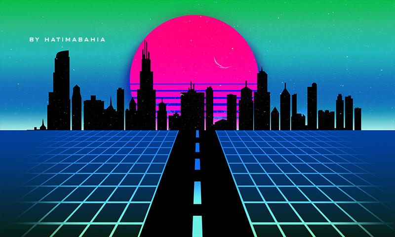 PREMIUM! Retrowave, Synthwave kit l 200 Shape by hatimbahia on DeviantArt