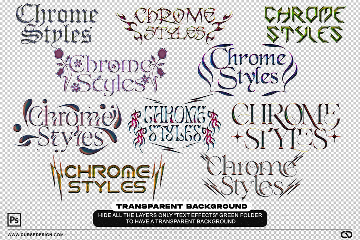 Chrome Styles Text Effects I 10 PSD by hatimbahia on DeviantArt
