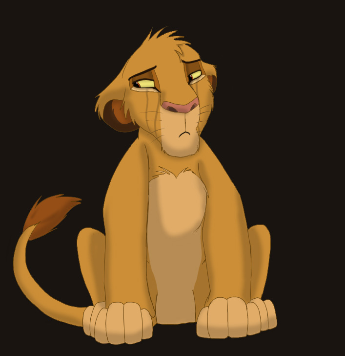 Sad Simba by MaasAkari on DeviantArt