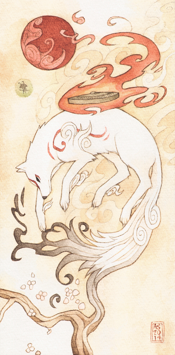 Okami by driftwoodwolf