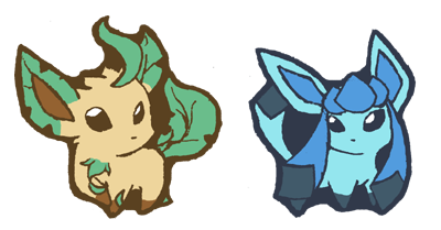 qt leafeon glaceon