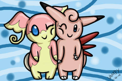 Tabunne and Clefable Oekaki