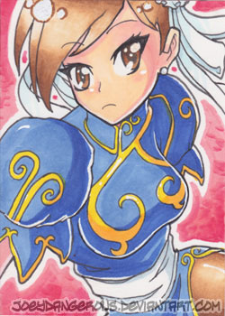 Street Fighter Chun Li Sketch card