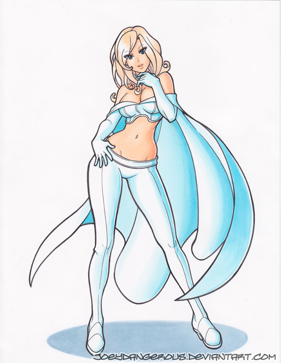 Emma Frost pin up marker drawing