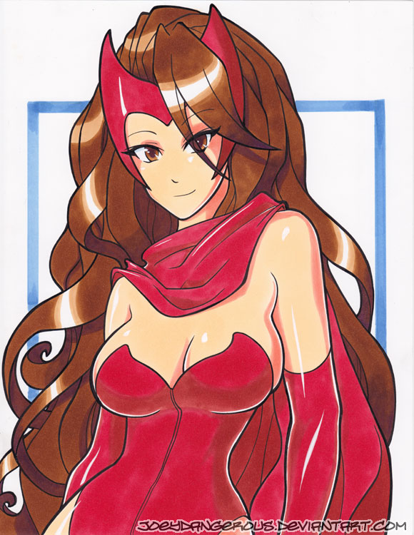 Scarlet Witch marker drawing