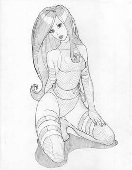 Psylocke Pencil for ink or color