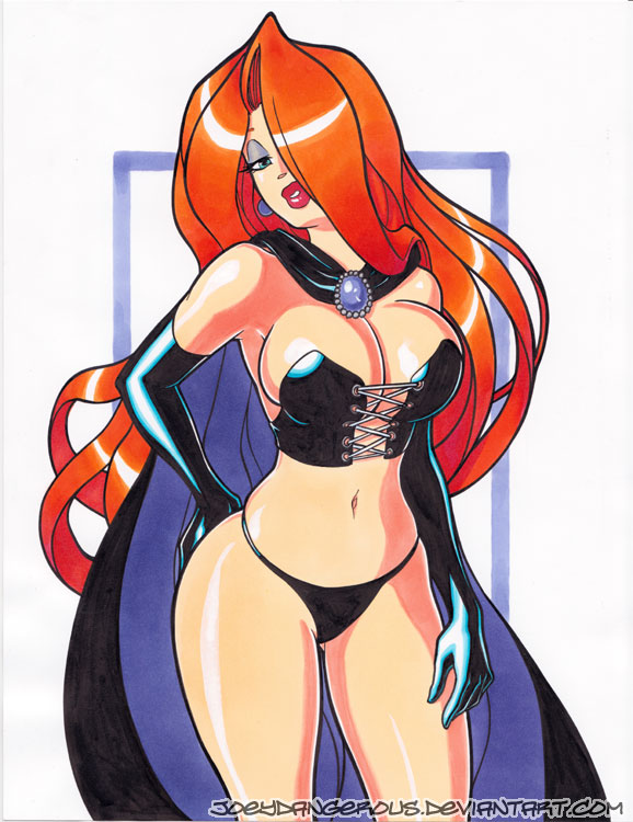 Jessica Rabbit pin up marker drawing