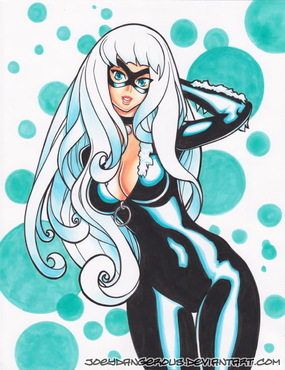 Black Cat marker pin up