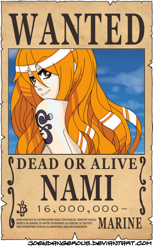 NAMI WANTED (One Piece Ch.1058) by bryanfavr on DeviantArt