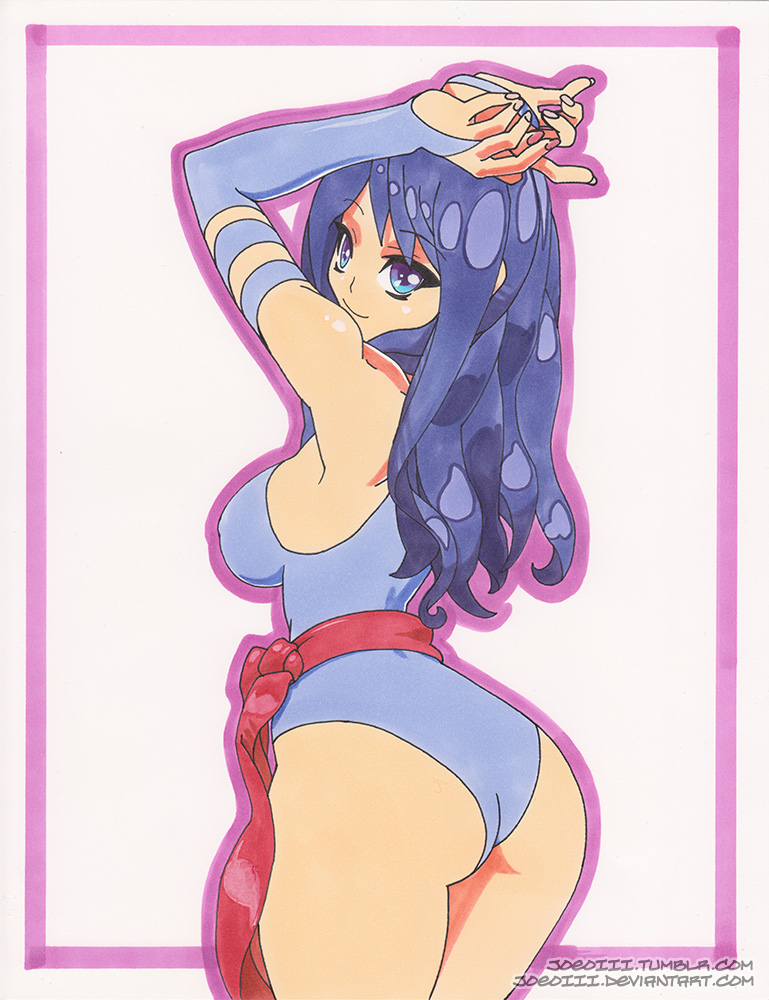 Psylocke marker pin up by JoeOiii