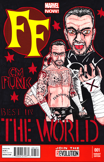 CM PUNK Sketch Cover