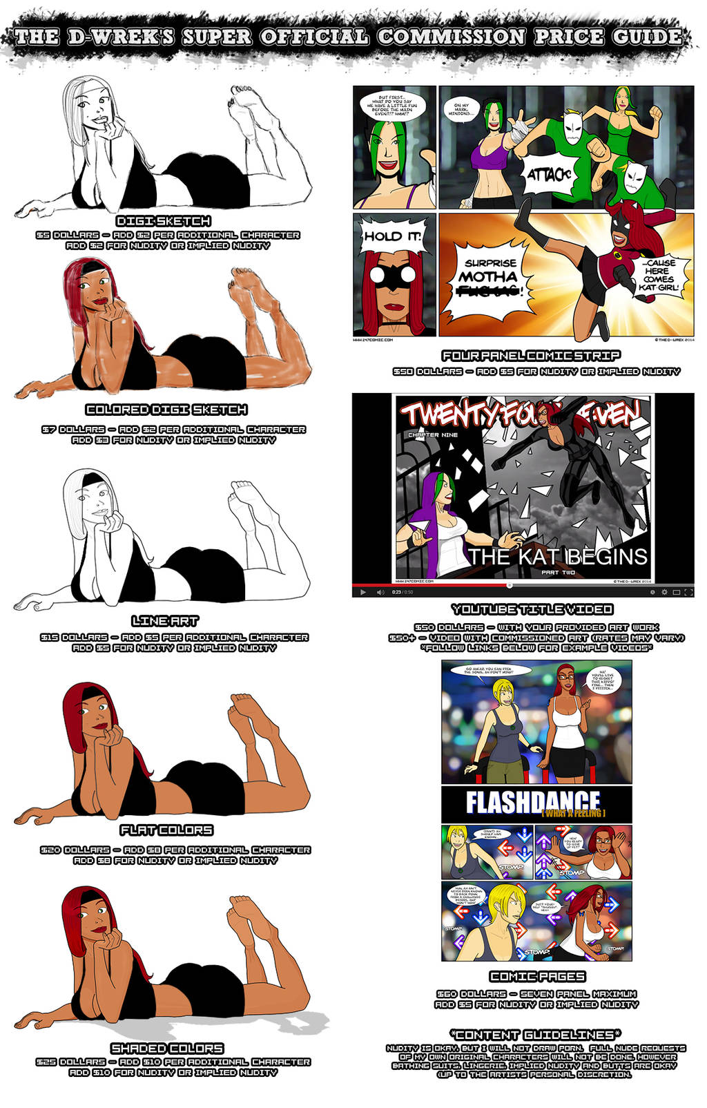 NEW COMMISSION PRICE GUIDE by TheD-Wrek