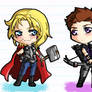 Avengers Chibi set Hawkeye and Thor