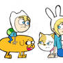 Ad.T. fionna, cake and finn with jake FoP