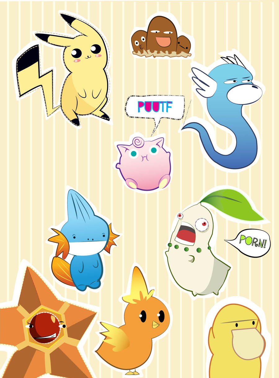 pokemon stickers batch by Lezzette on DeviantArt