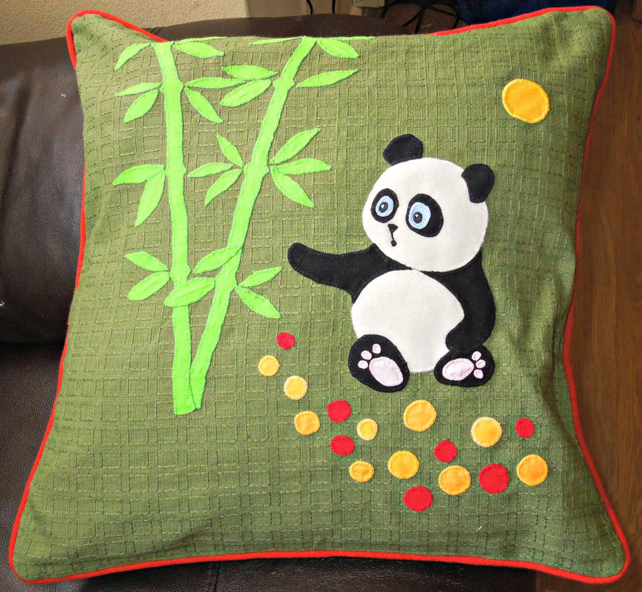 Bamboo Panda Cushion Cover by Pandalanda Bamboo Panda Cushion Cover by Pandalanda