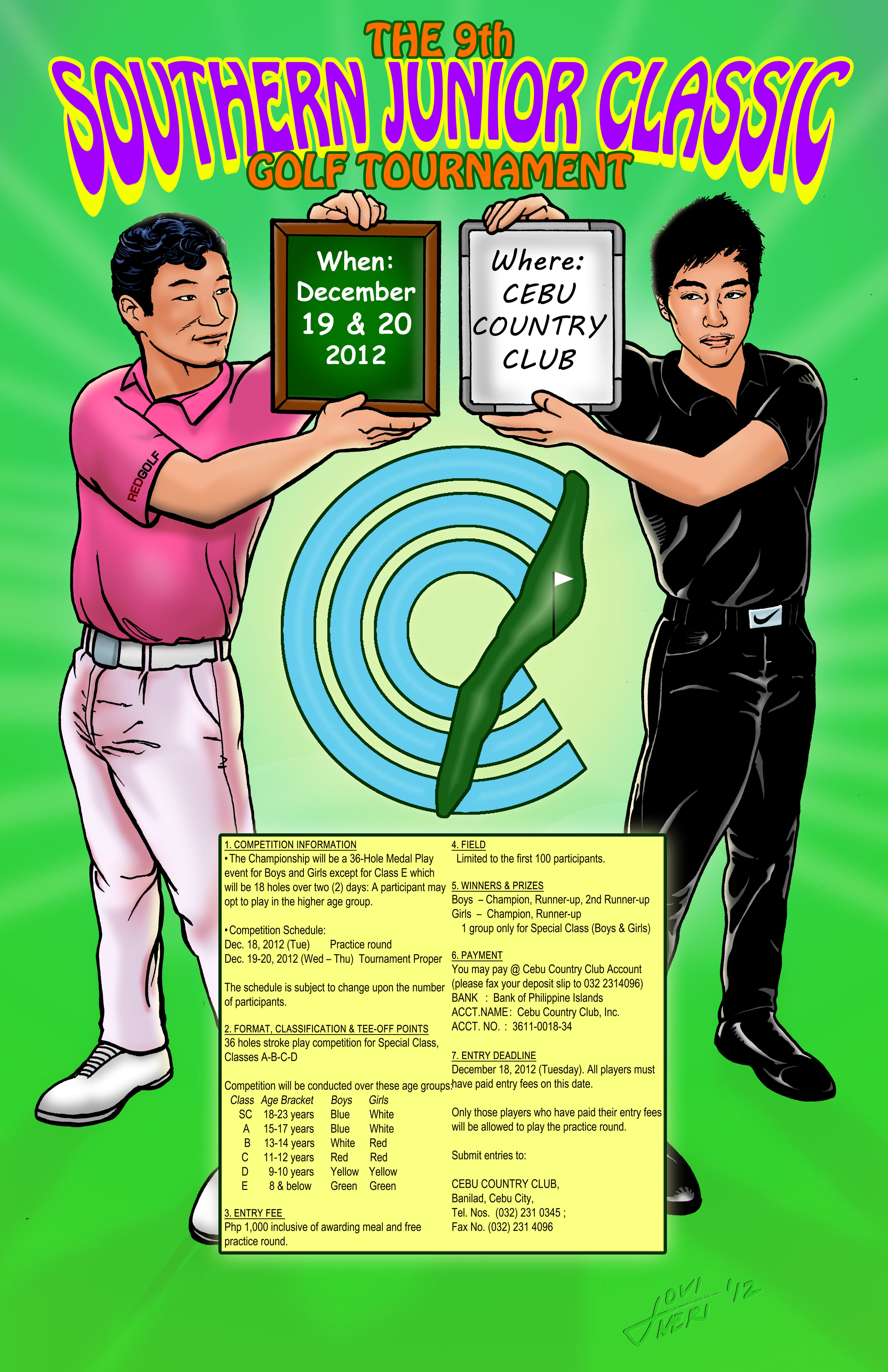 9th Southern Junior Classic Golf Poster Art CCC