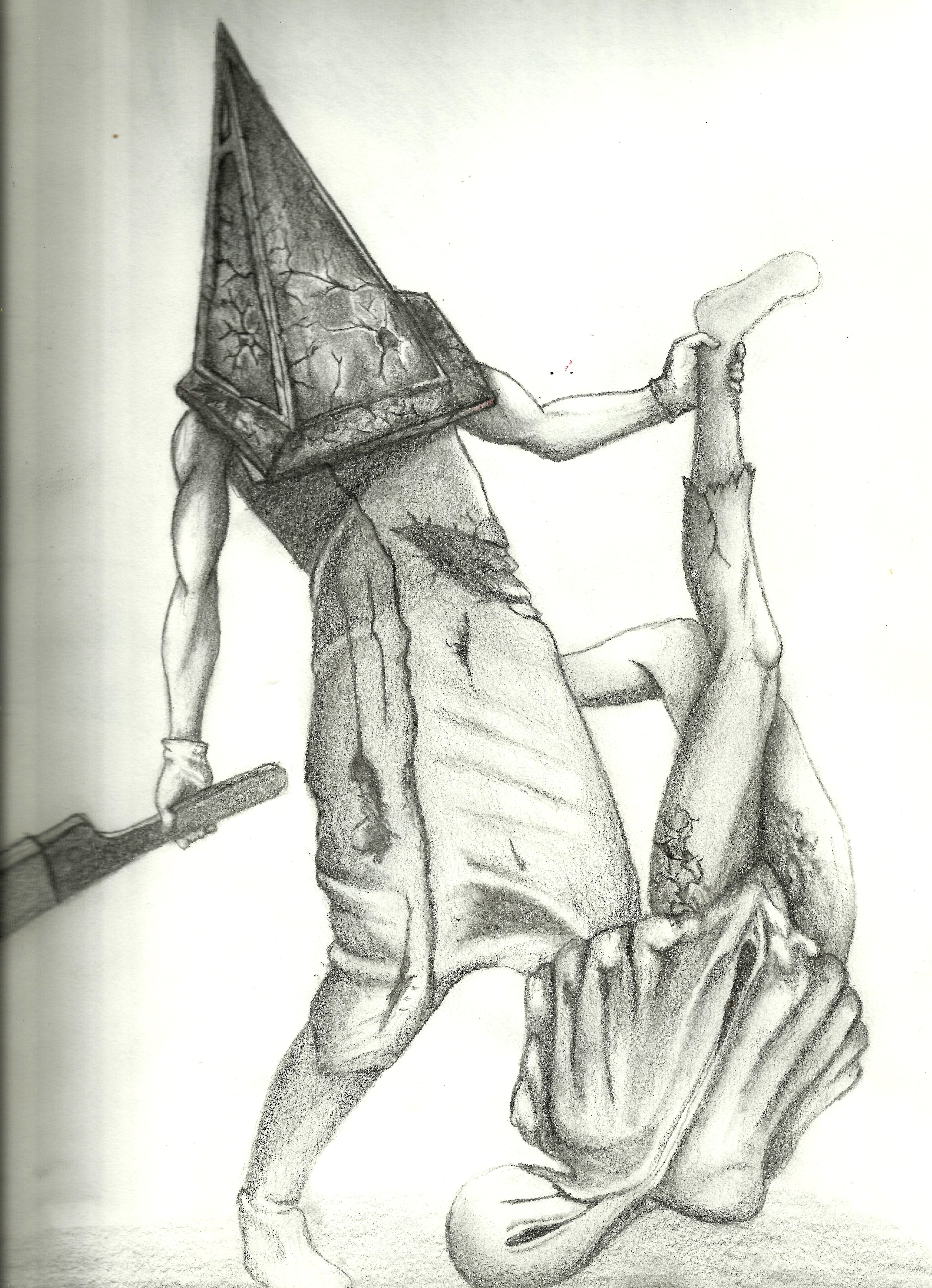 How To Draw Pyramid Head 