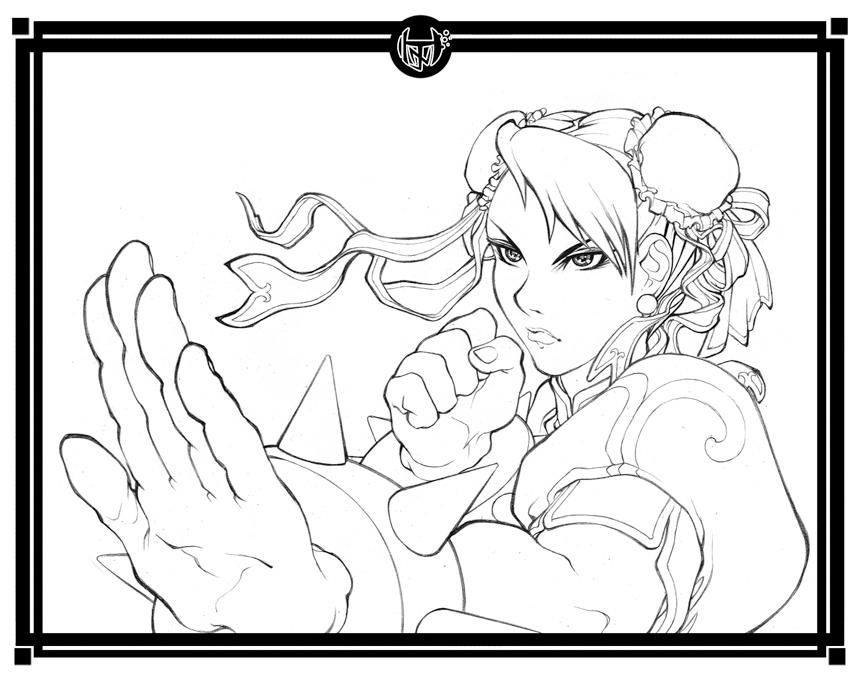 Chun-li pose by Hajinstudio on DeviantArt