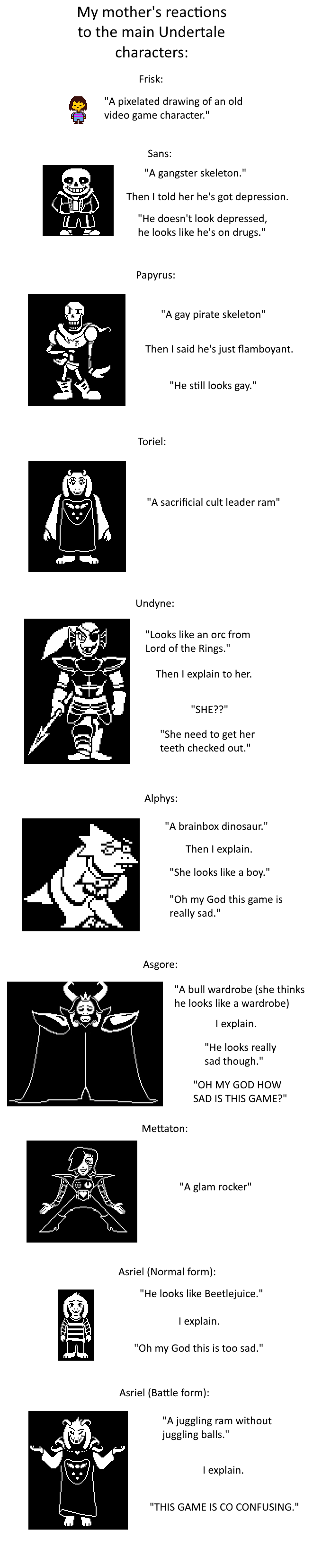 The Main Undertale Characters According To My Mum By Gamingingreen13 On Deviantart The Main Undertale Characters According To My Mum By Gamingingreen13 On Deviantart