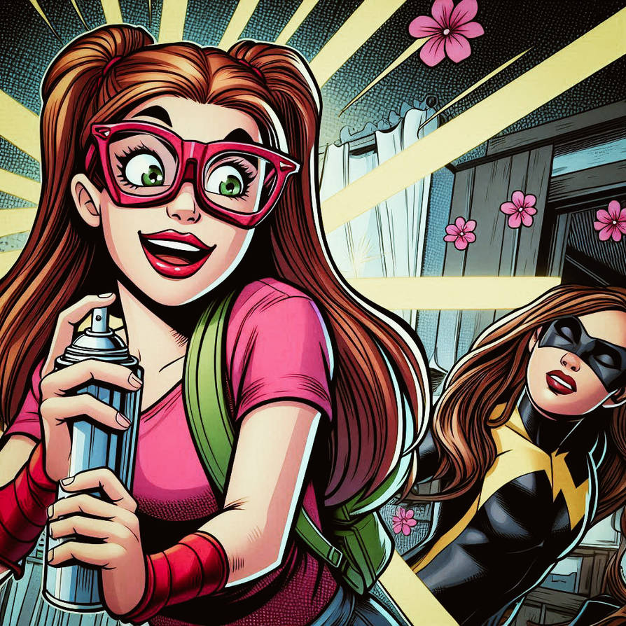 Geek Girl Captures Superheroine by Mmbseven on DeviantArt