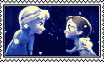 Frozen- Little Elsa and Anna with Snow stamp by Rijogepa