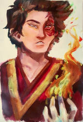 Traditional painting Zuko by thalle-my-honey