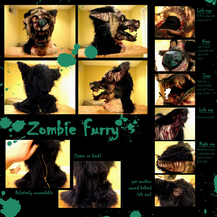 ZOMBIE FURRY MASK