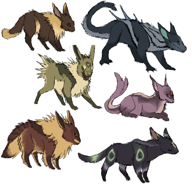 New Eevee Evolutions by arvalis on DeviantArt