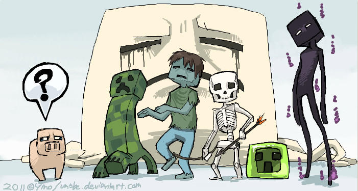 Minecraft lineup by umbbe on DeviantArt