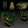 3d bulbasaur head