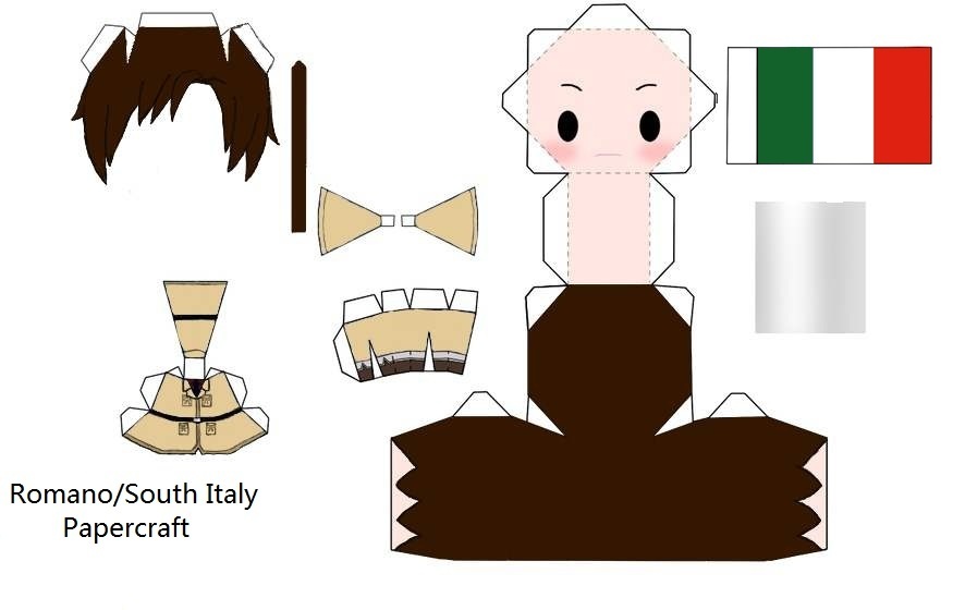 Hetalia Romano Papercraft