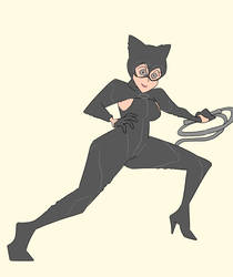 Cat Woman in Crayon Shin-chan style