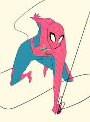 Spiderman in Crayon Shin-chan style