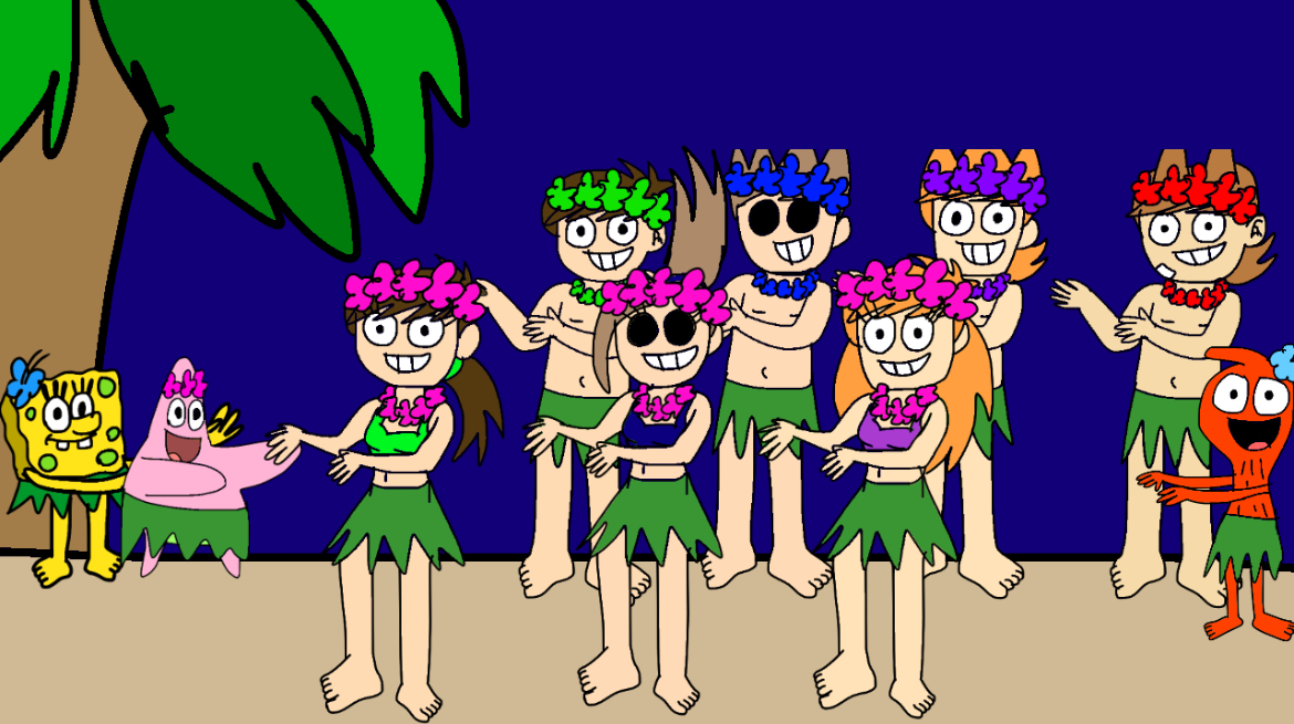 Hula party dancing at night by andrealovessouthpark on DeviantArt