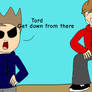 Tord is dancing on a table