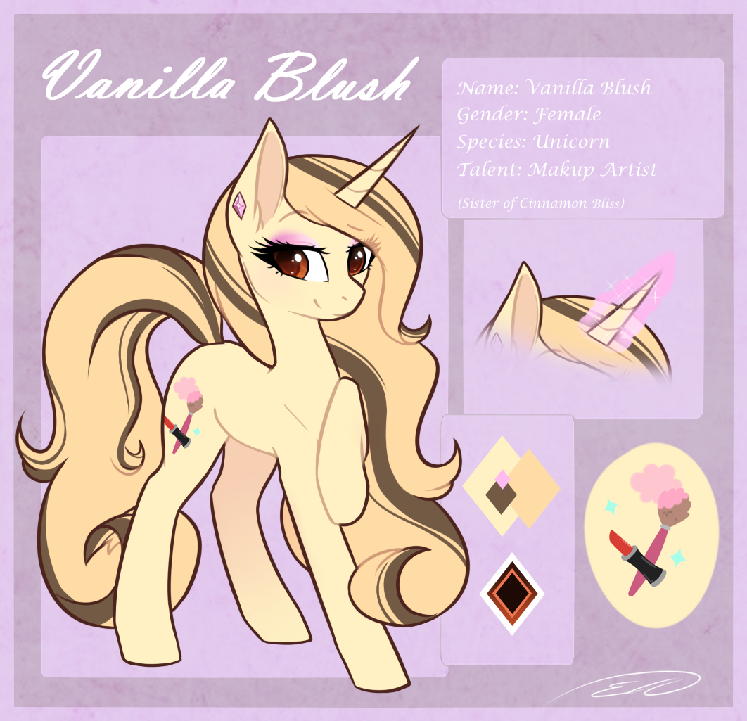MLP OC: Vanilla Blush  reference page by DoeKitty on DeviantArt