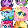 MLP Mane Ponies | Free to Use Icons - Revamped
