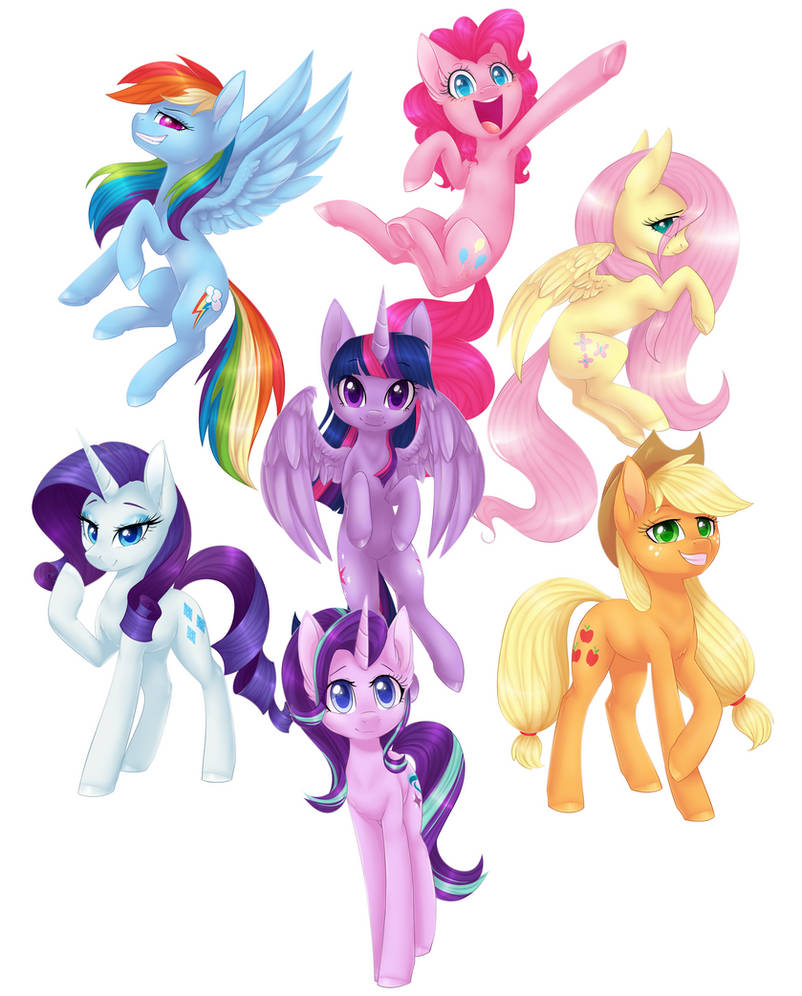 Mane 7 by DoeKitty