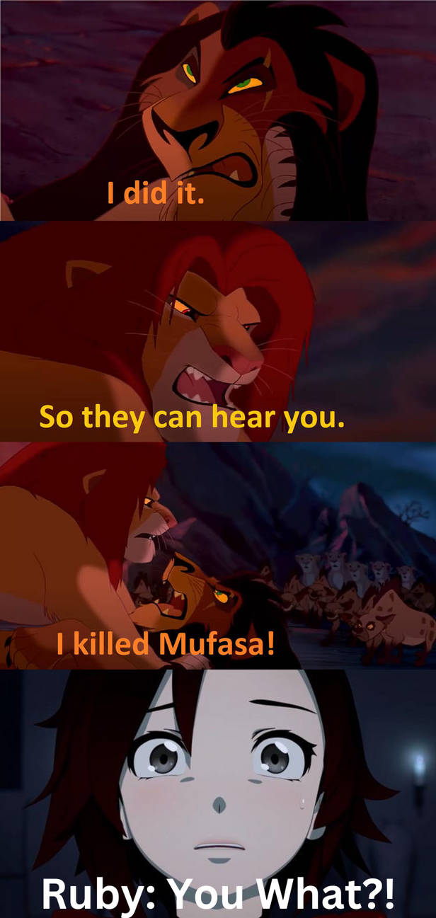 Ruby Scar Ruby rose reaction to Scar's Confession by bluegorulla on DeviantArt