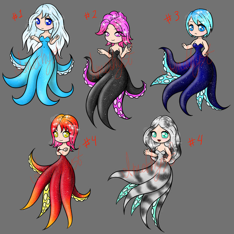Chibi Octofolks Adopts Set 1 by AmethystCNArts on DeviantArt