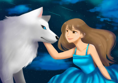 Girl with a Wolf