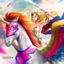 She-ra and her Pegasus (Swift Wind)