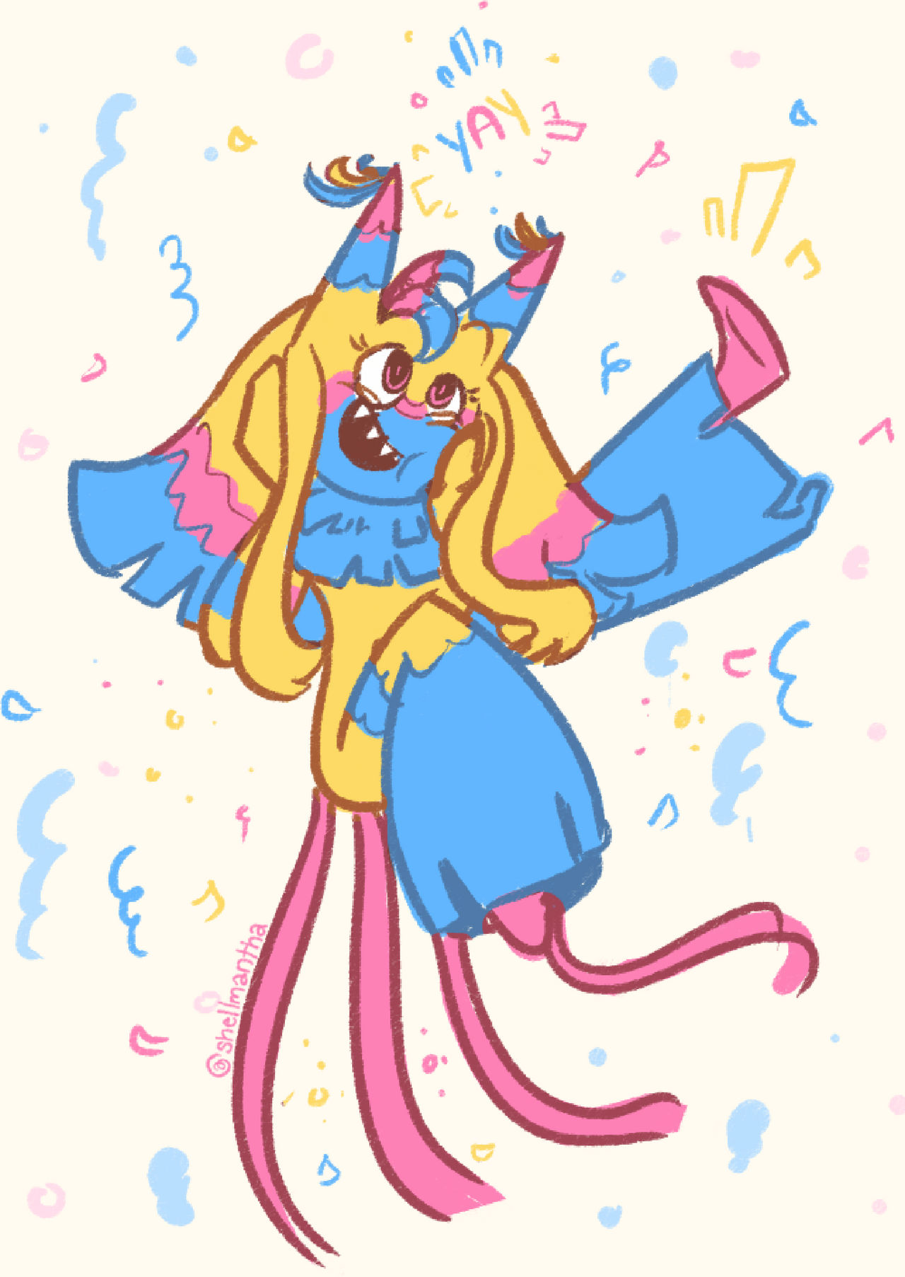 Quick drawing of Yatta from Dandy's World by shellmantha on DeviantArt