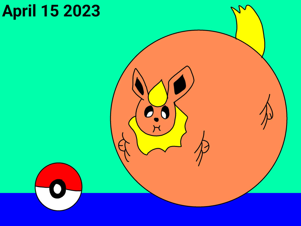 Big inflated flareon by PenelopeTheGardevoir on DeviantArt