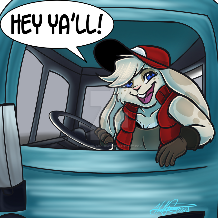 Truck Driving Rabbit by DreagonArchives on DeviantArt