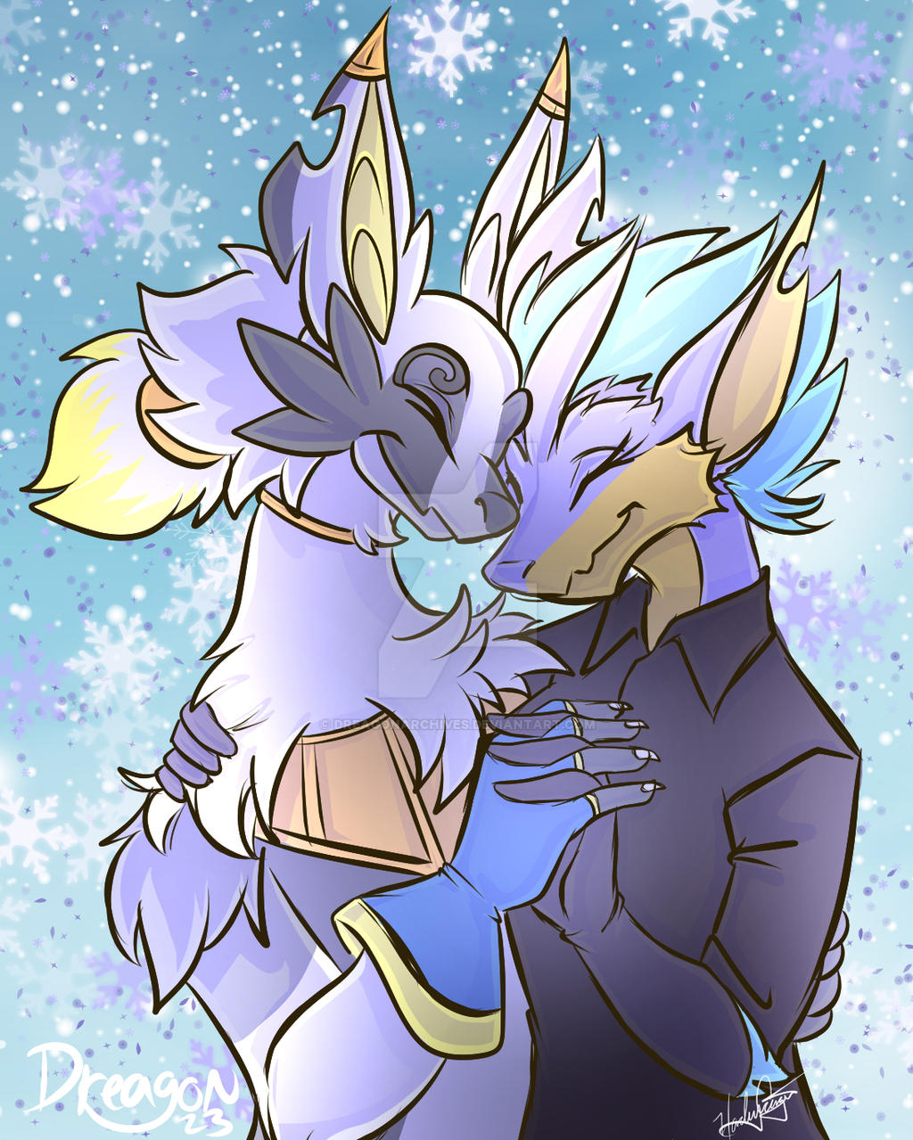 Lizard Partner Lizard Love by DreagonArchives on DeviantArt
