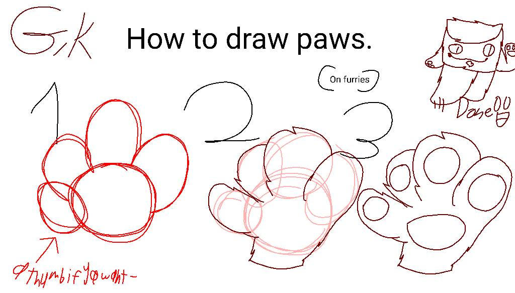 How to draw Paws! by Goopy-Kitten on DeviantArt