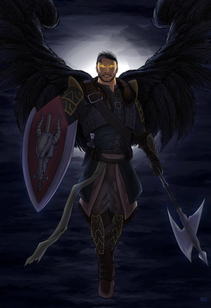 Fallen Aasimar Paladin - DnD Commission by ehychgee on DeviantArt.