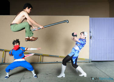 Strider, Haggar, Chun Li Cosplay